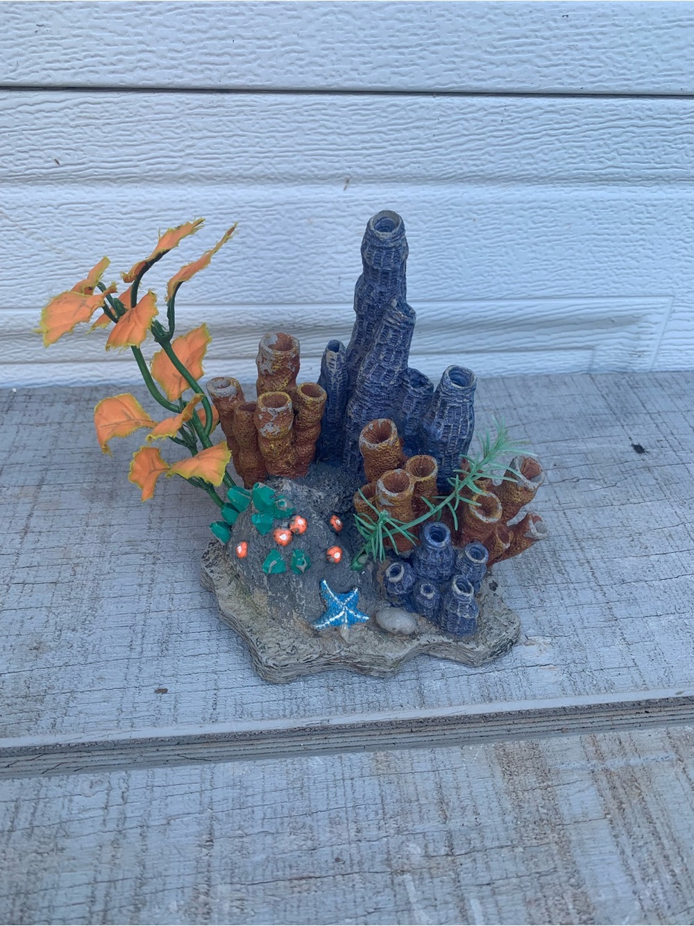 Resin Coral Reef Aquarium Ornament - Fish Tank Cave Decoration with Fake Plants